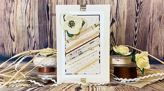 Paper Rose Handmade Card