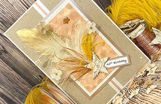 Fantasy Feather Handmade Card