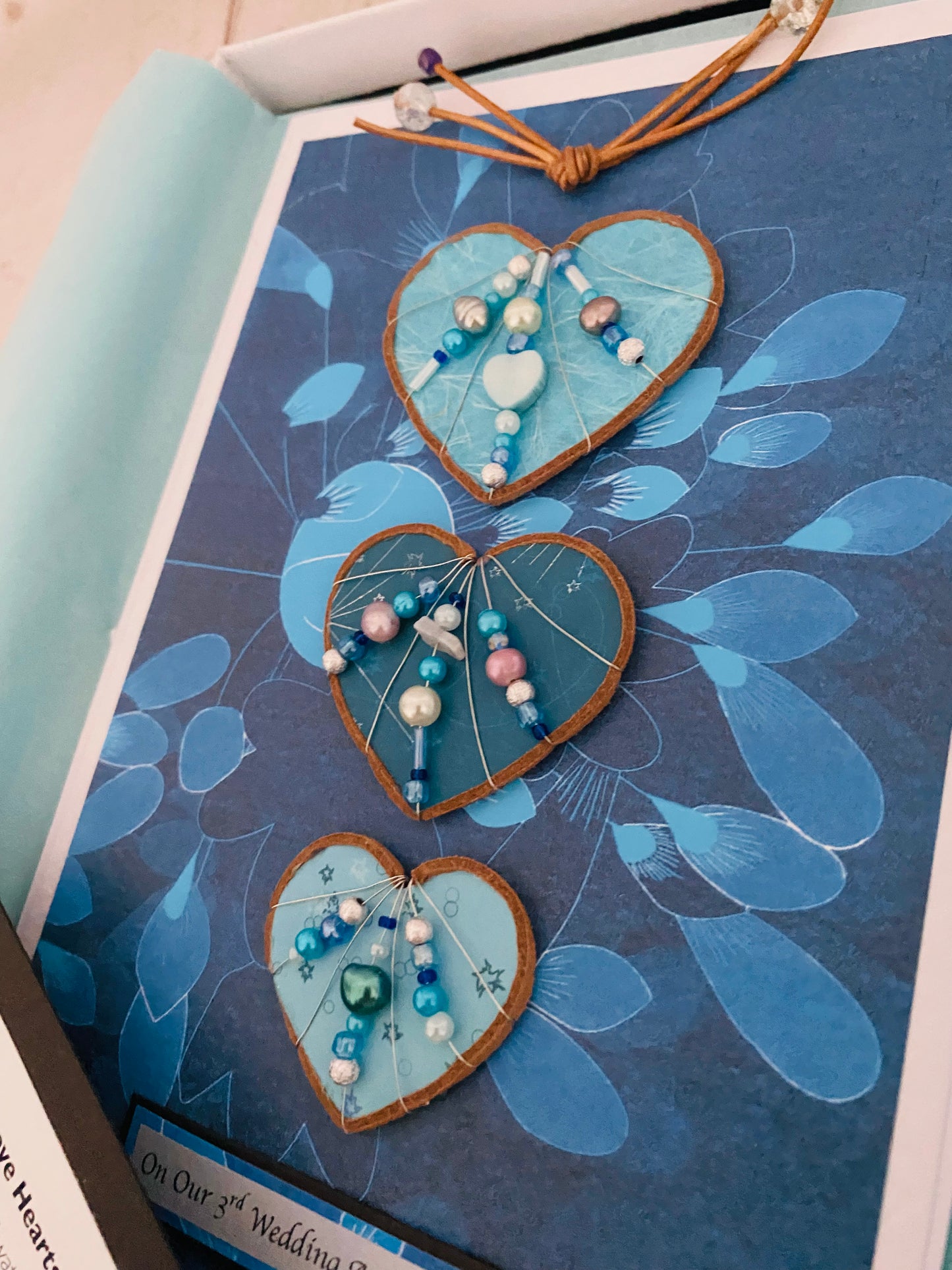 Luxury Leather Heart Handmade Card
