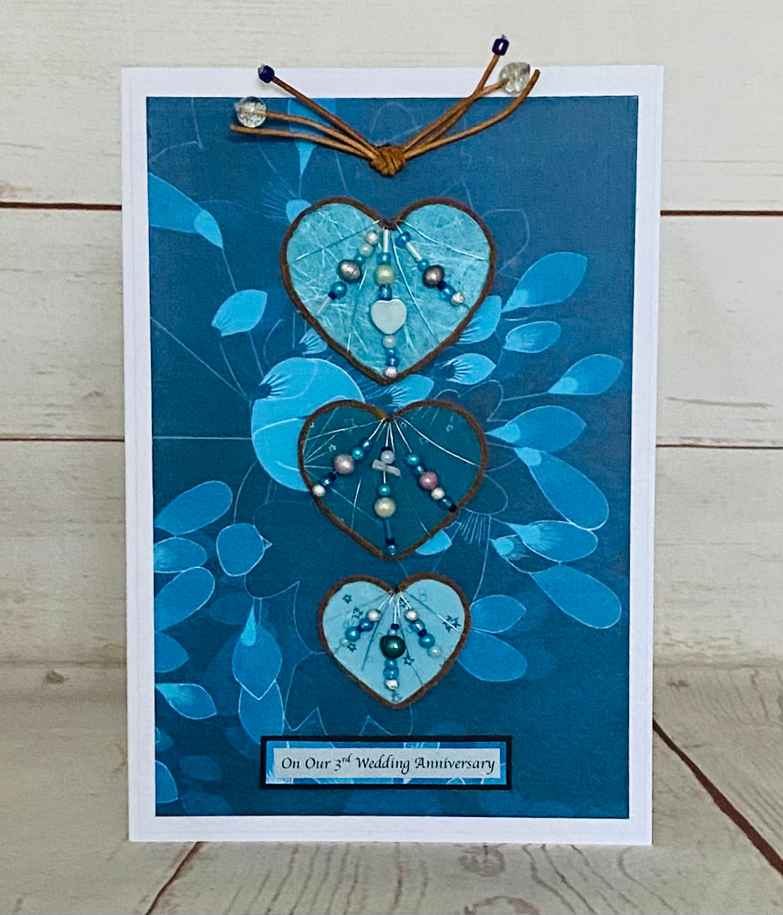Luxury Leather Heart Handmade Card