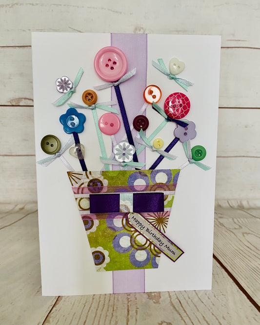 Buttons & Bows Handmade Card