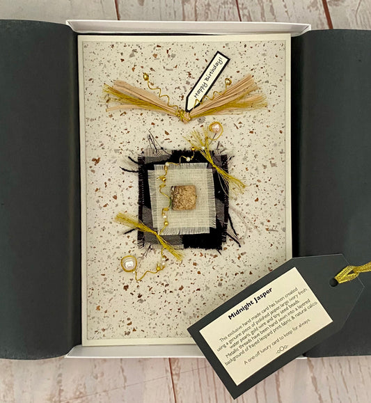 Luxury Midnight Jasper Handmade Card