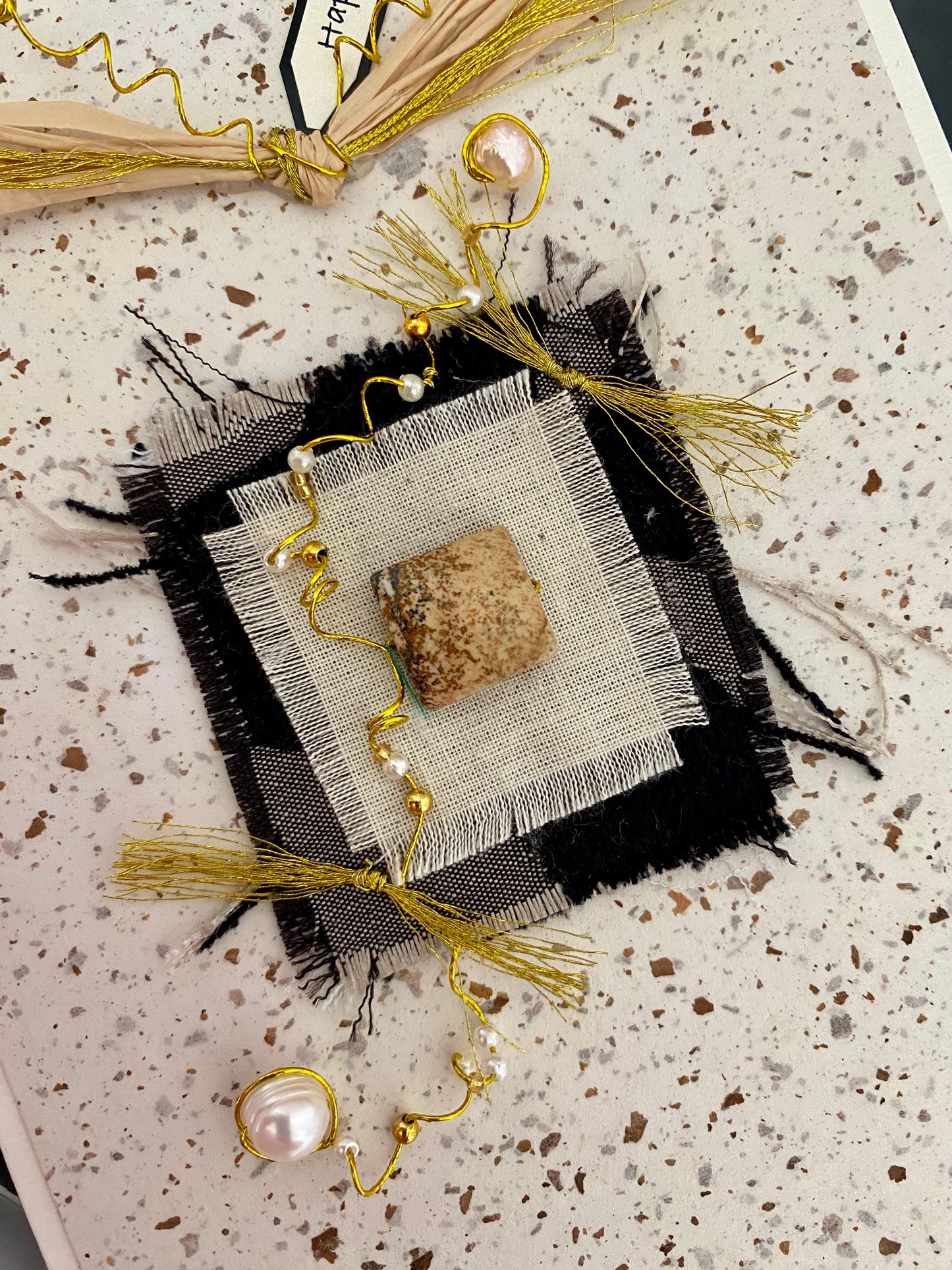 Luxury Midnight Jasper Handmade Card