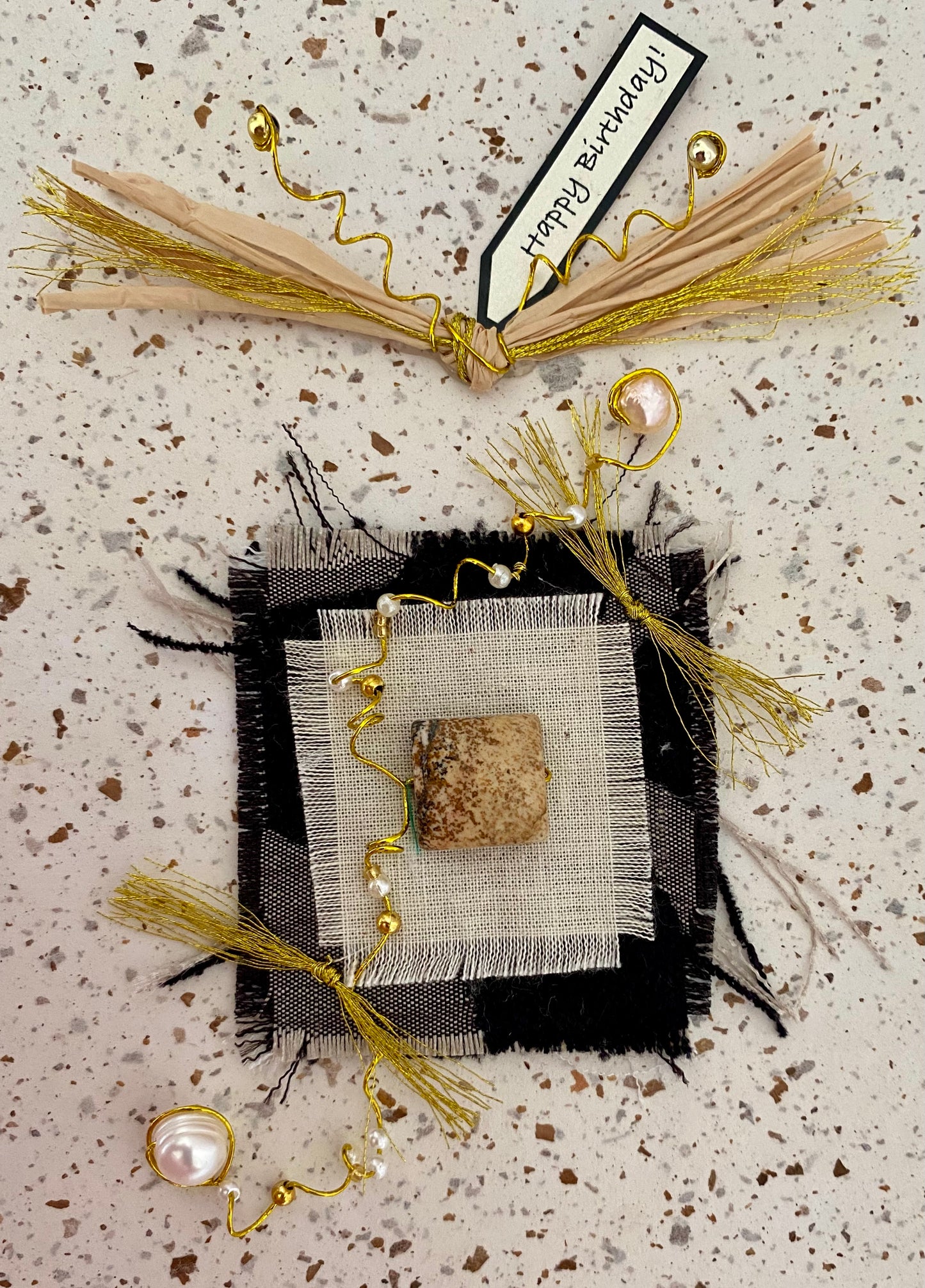 Luxury Midnight Jasper Handmade Card