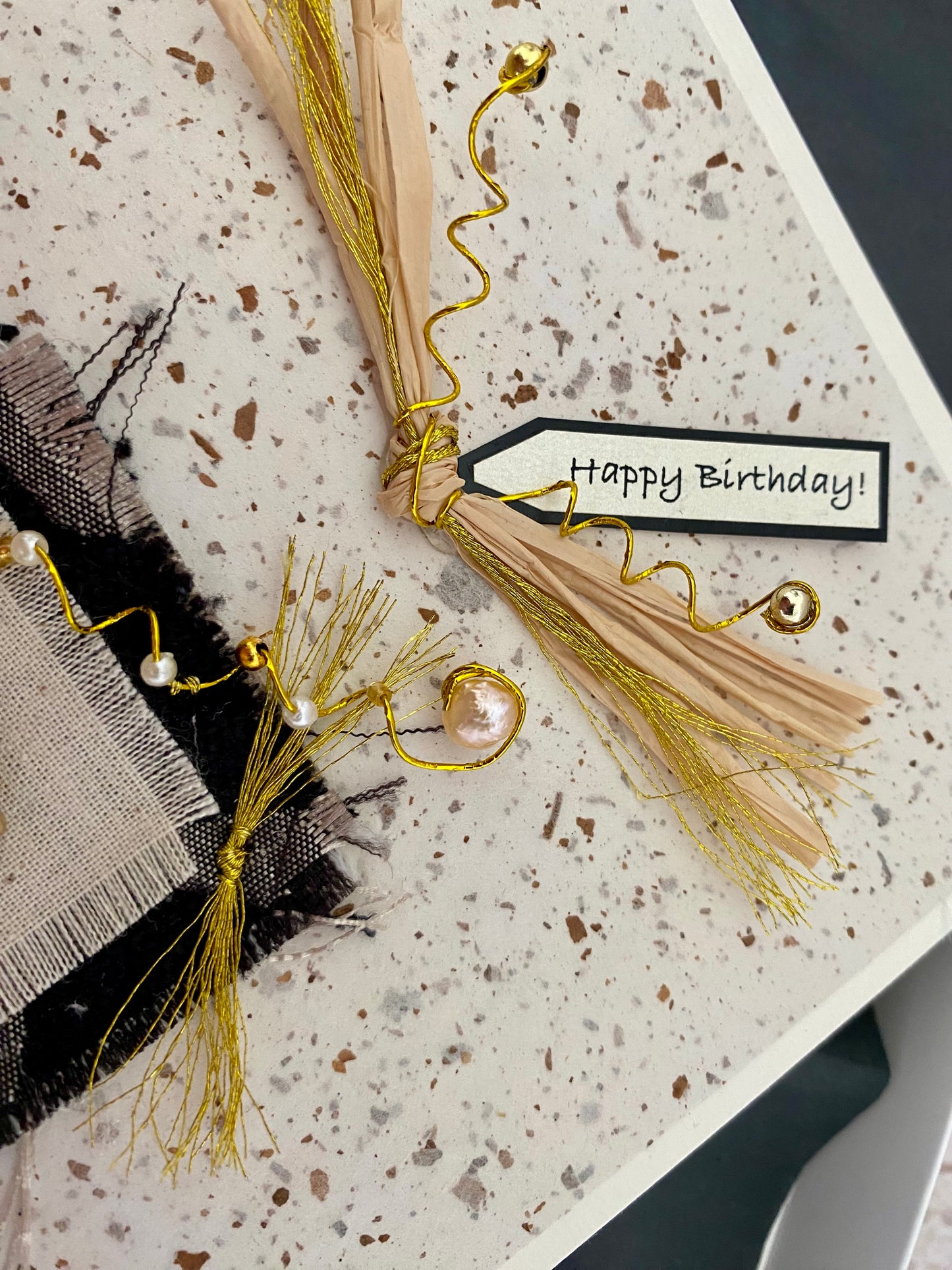 Luxury Midnight Jasper Handmade Card