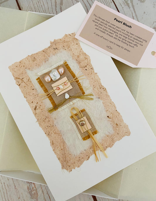 Luxury Pearl Blush Handmade Card