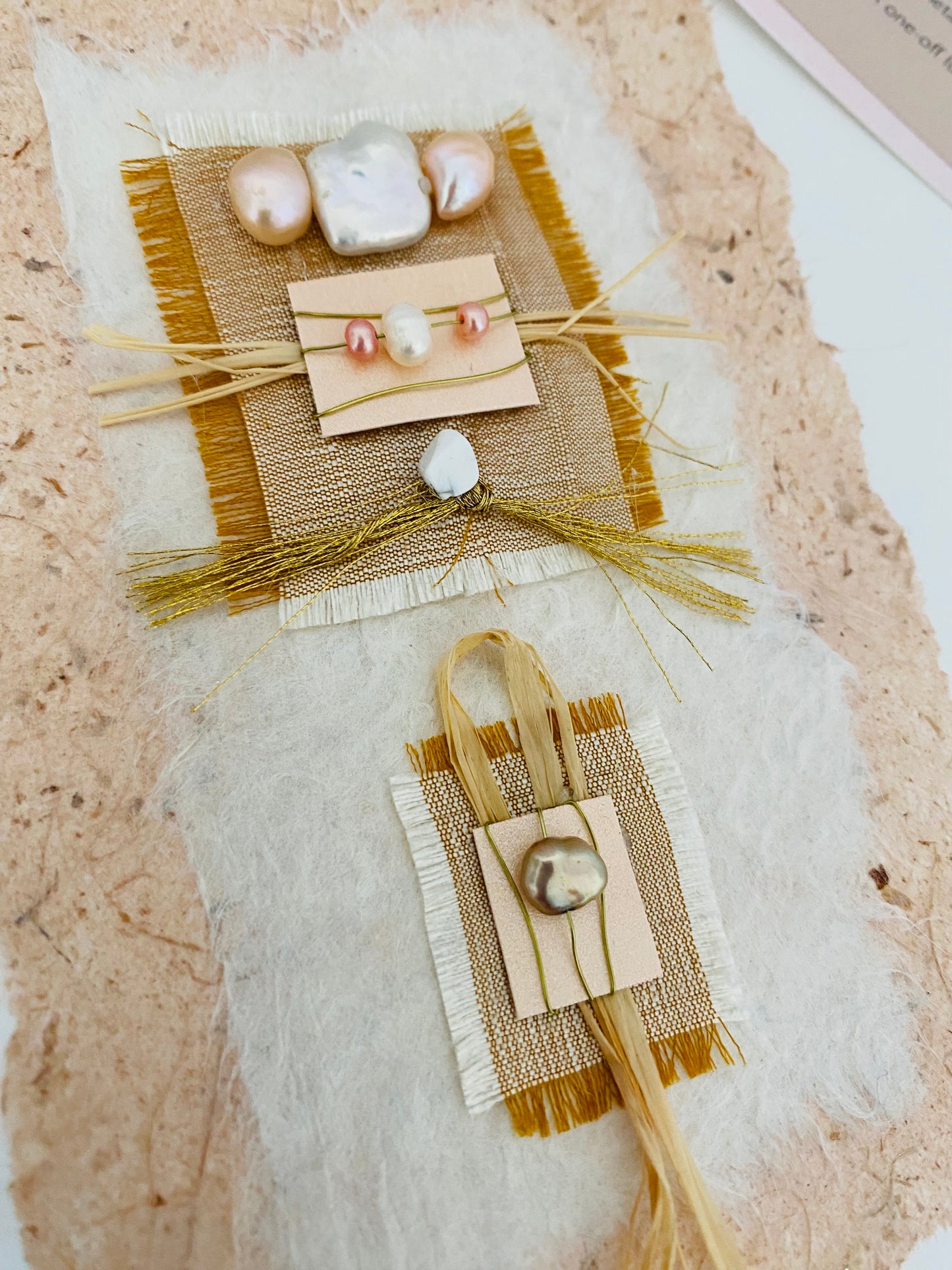 Luxury Pearl Blush Handmade Card