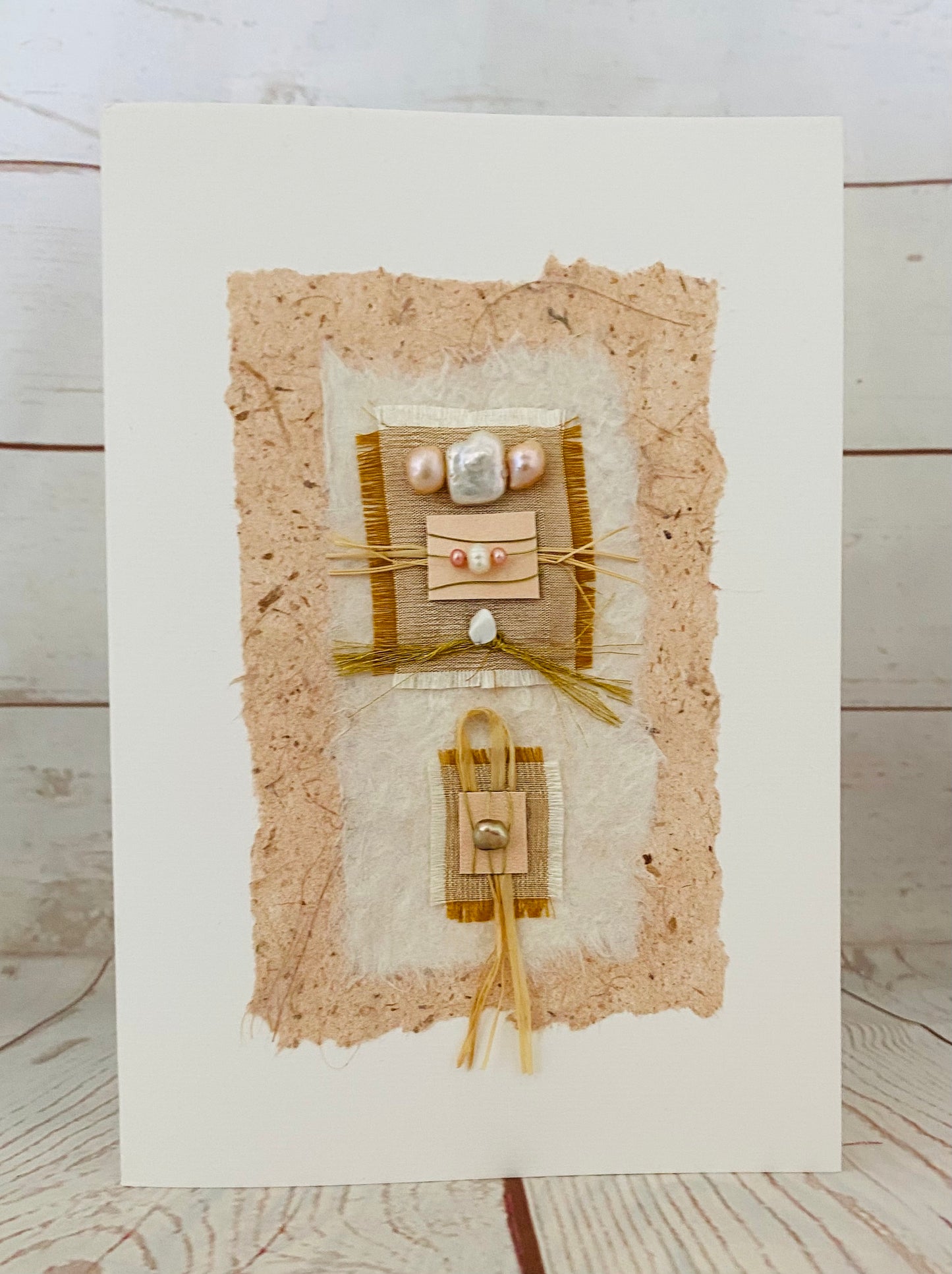 Luxury Pearl Blush Handmade Card