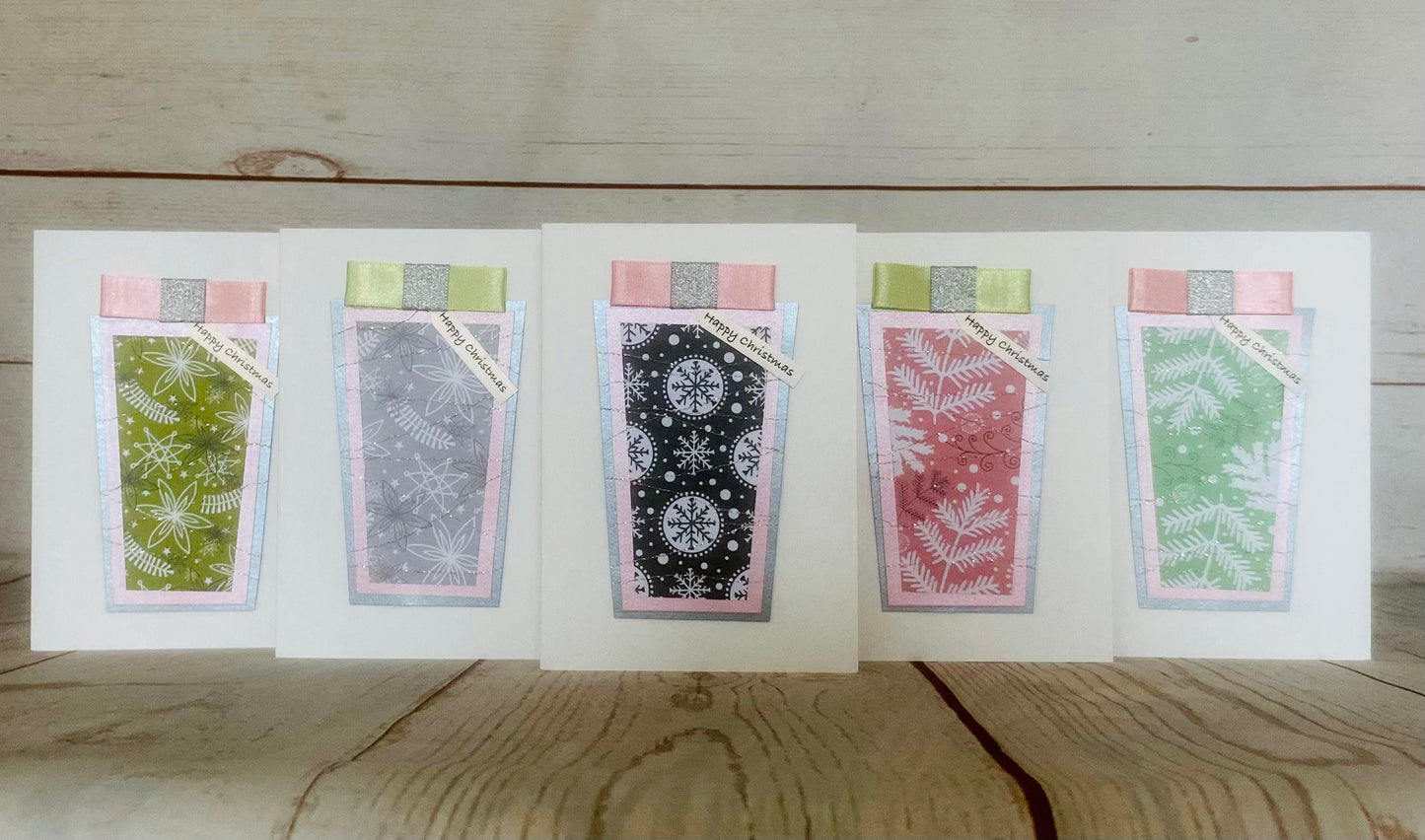 Pastel Christmas Present Handmade Card