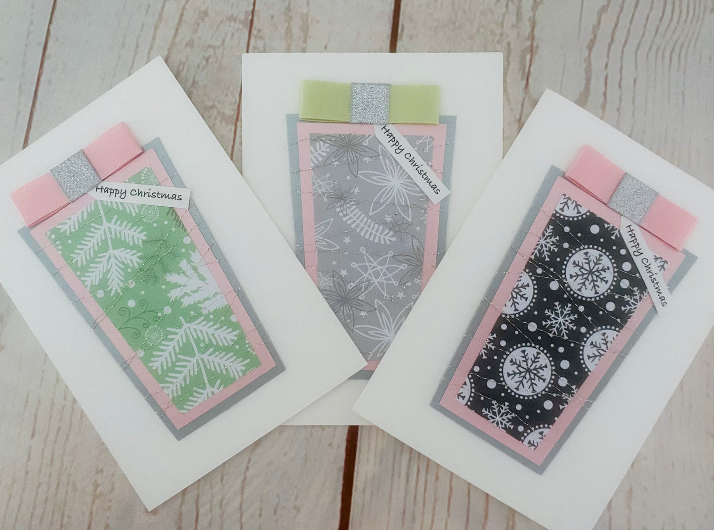 Pastel Christmas Present Handmade Card