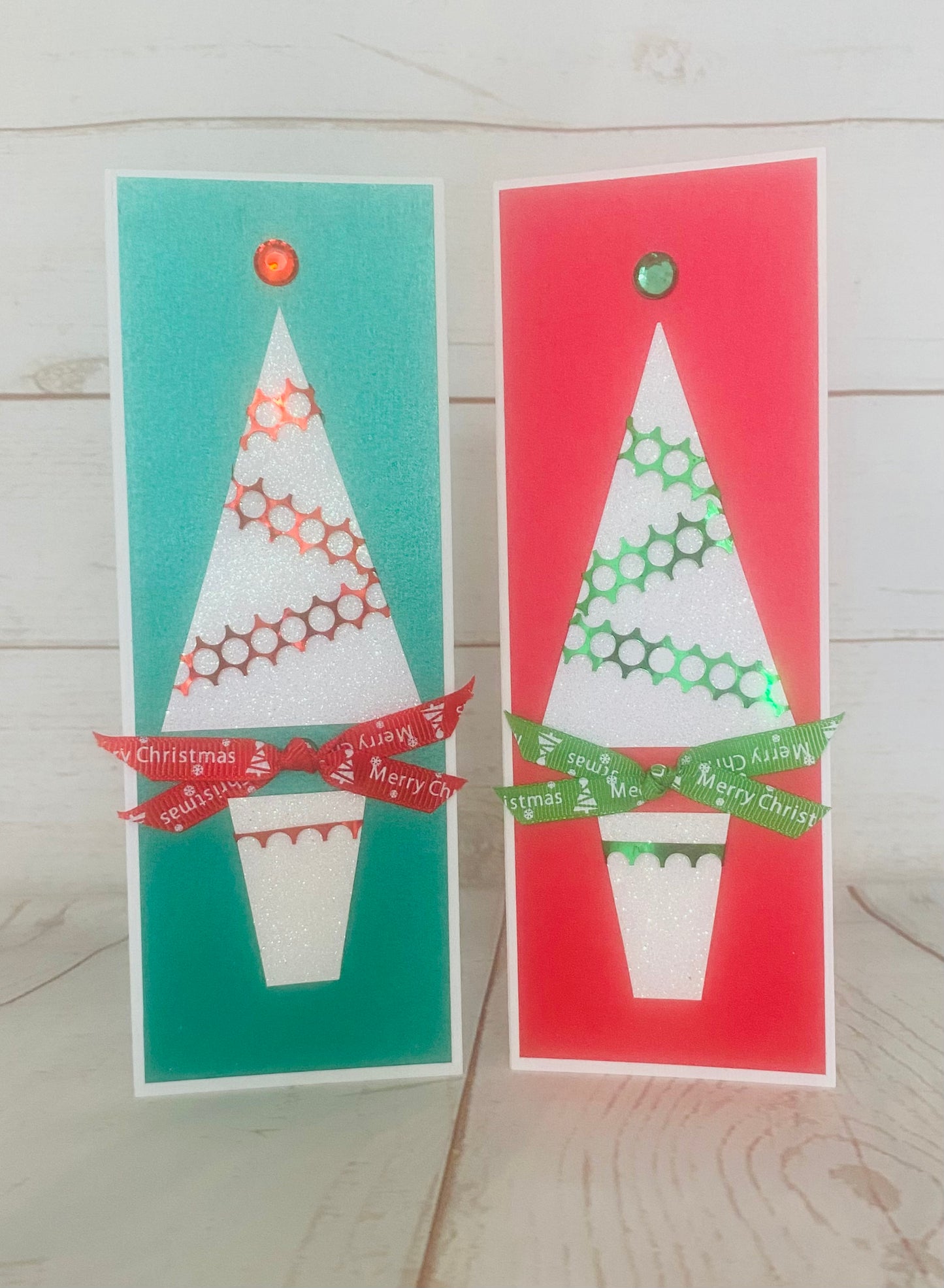 Disco Christmas Tree Handmade Card