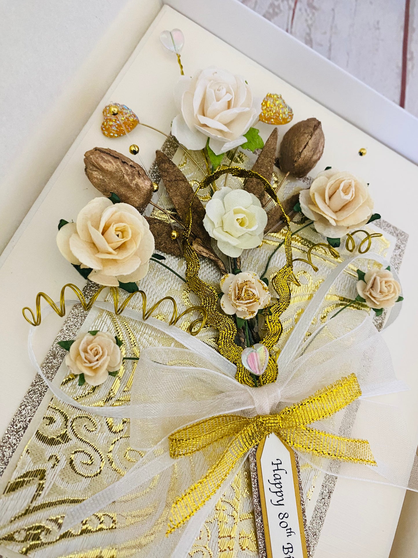 Luxury Gold Bouquet Handmade Card