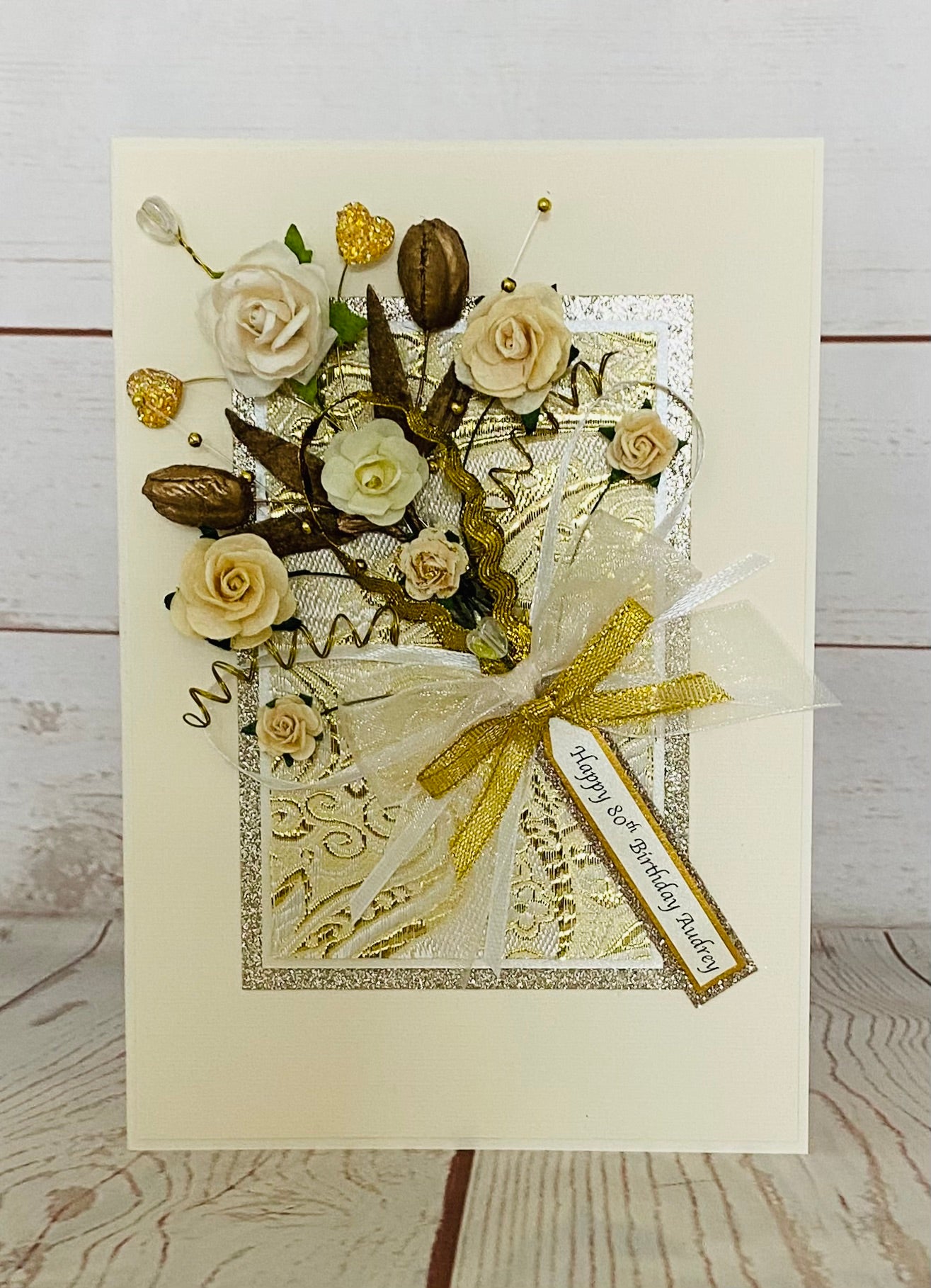 Luxury Gold Bouquet Handmade Card