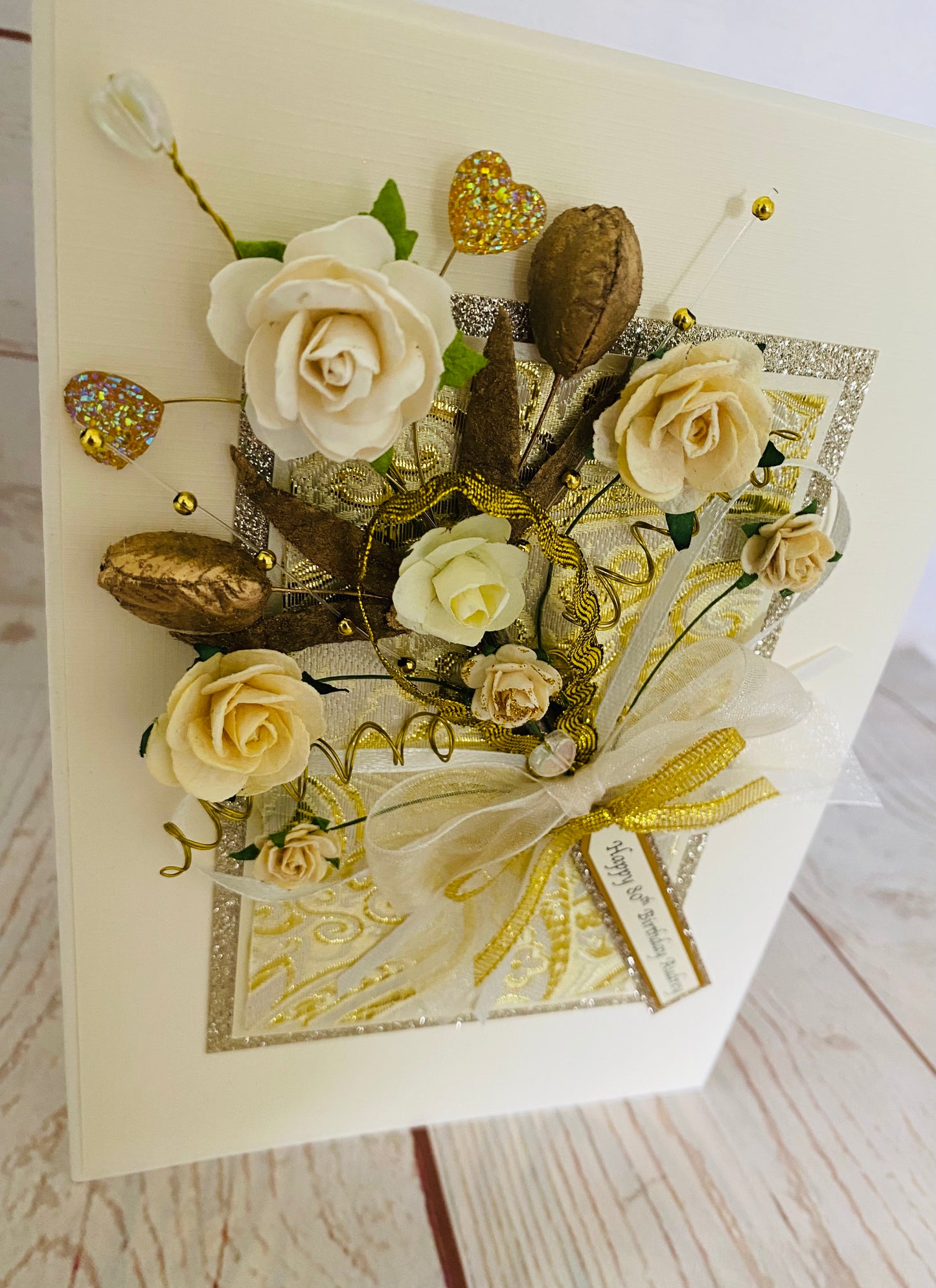Luxury Gold Bouquet Handmade Card