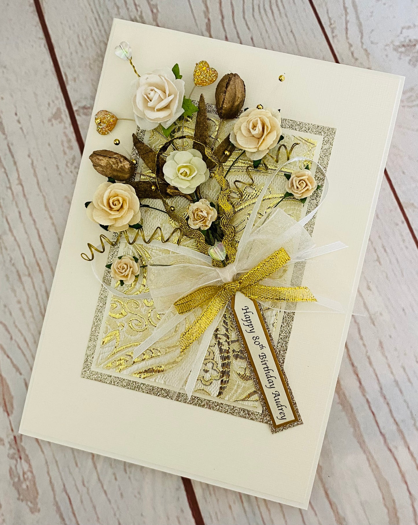 Luxury Gold Bouquet Handmade Card