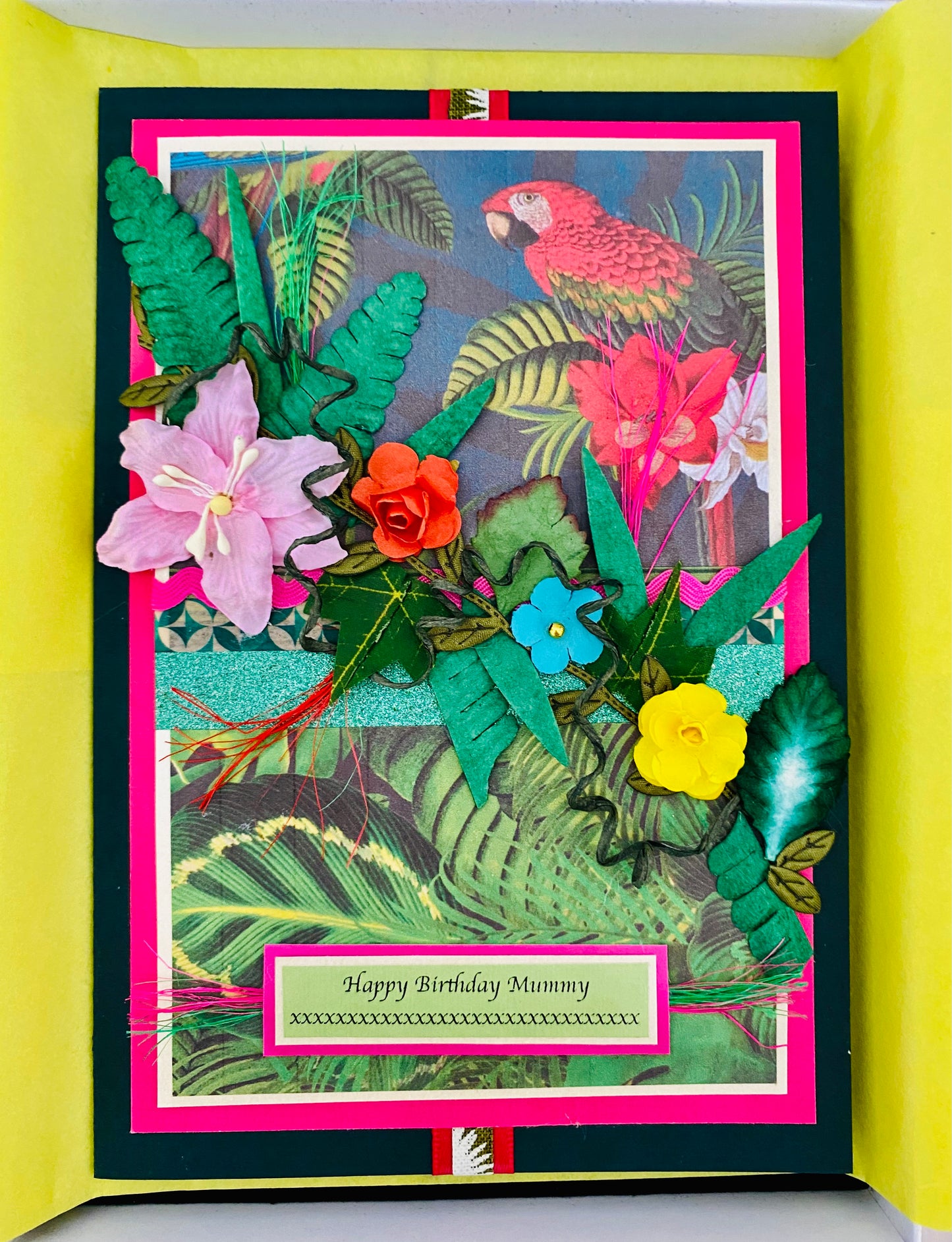 Tropical Garden Handmade Card