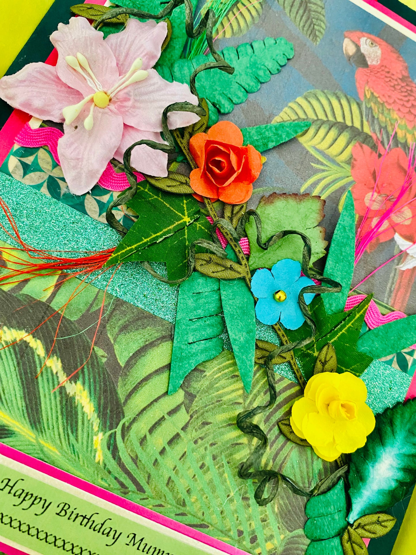 Tropical Garden Handmade Card