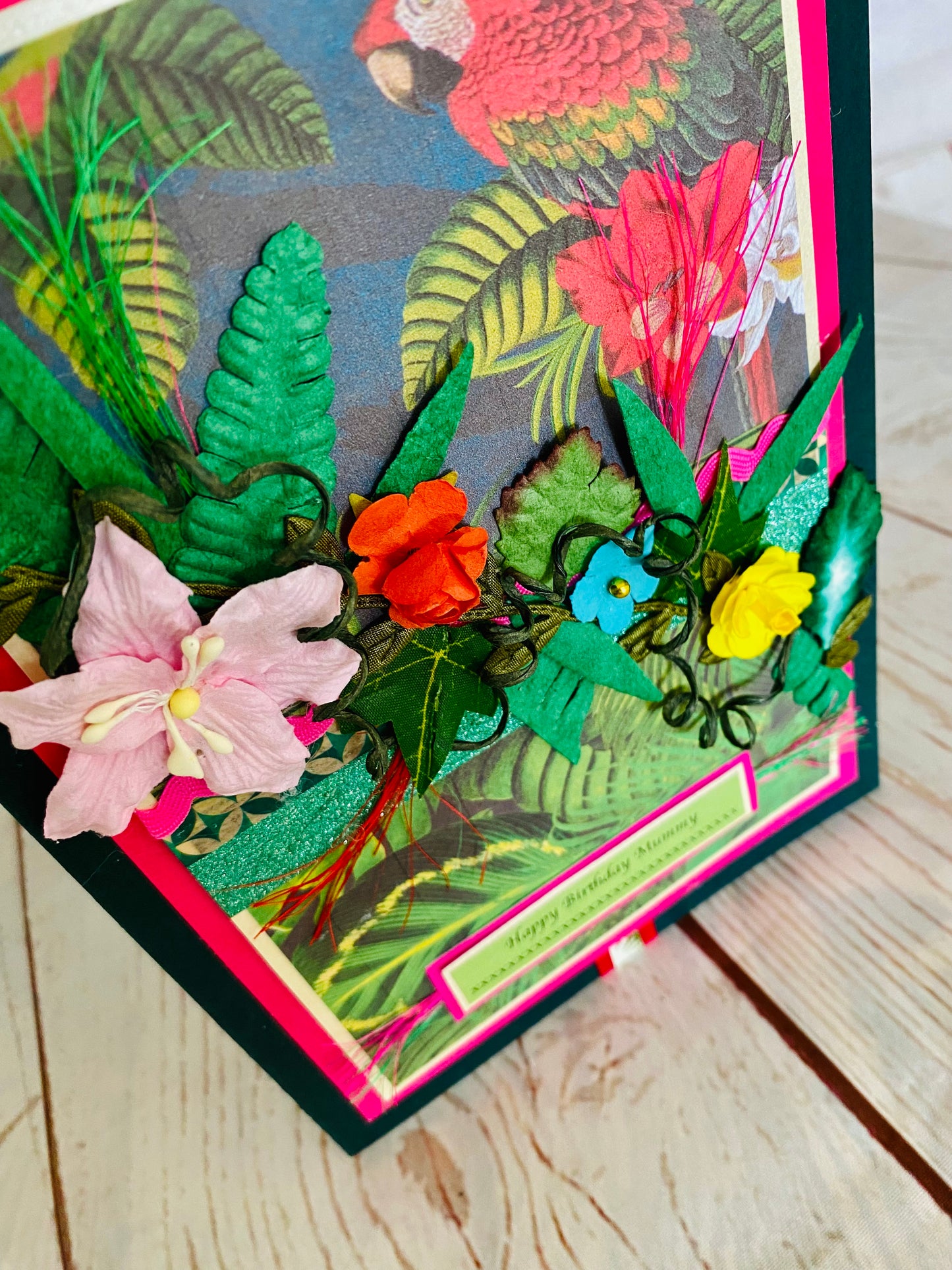 Tropical Garden Handmade Card