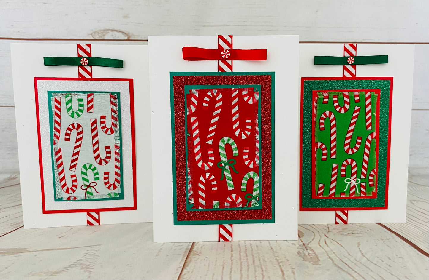 Candy Cane Handmade Christmas Card