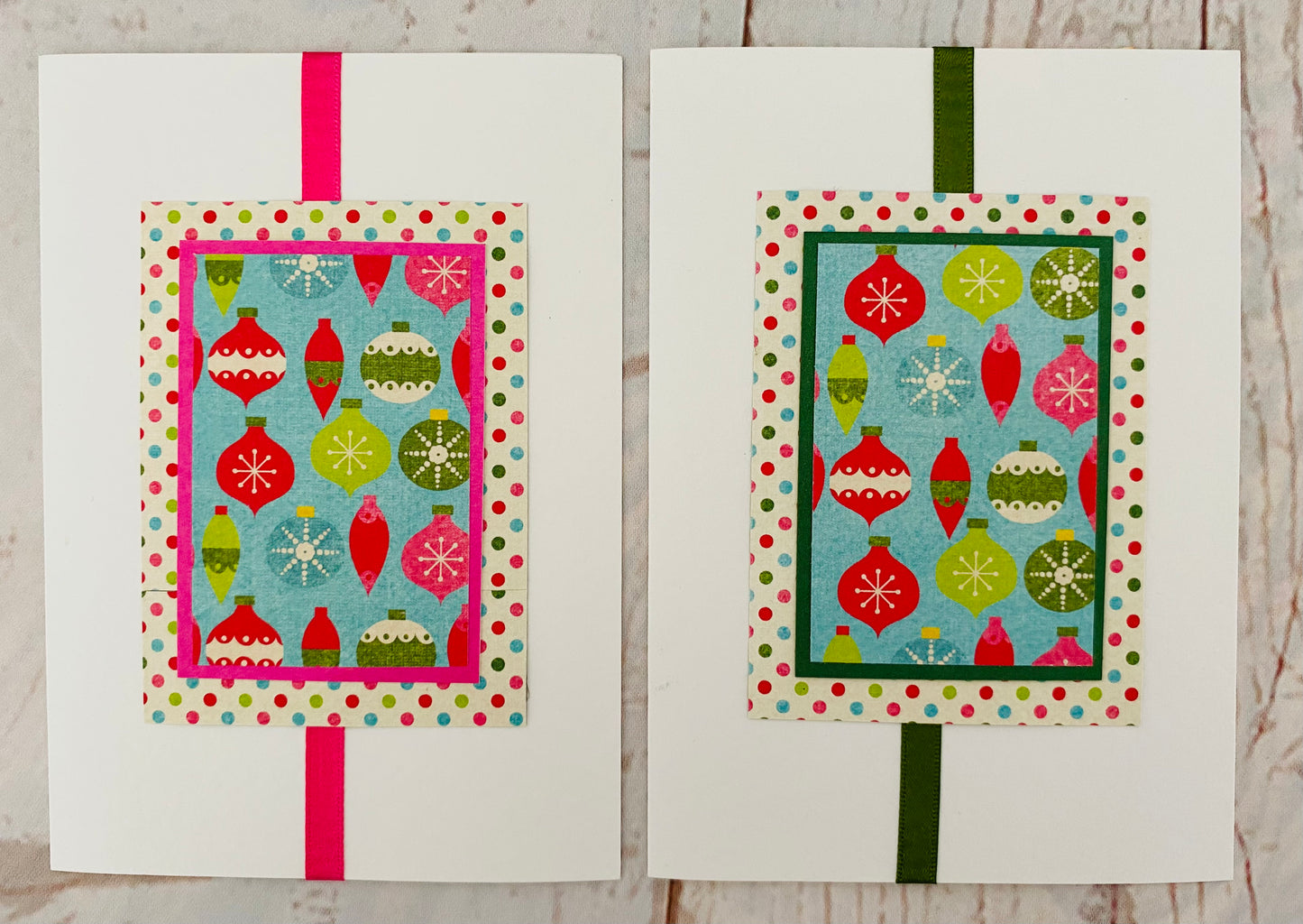 Baubles Handmade Christmas Card