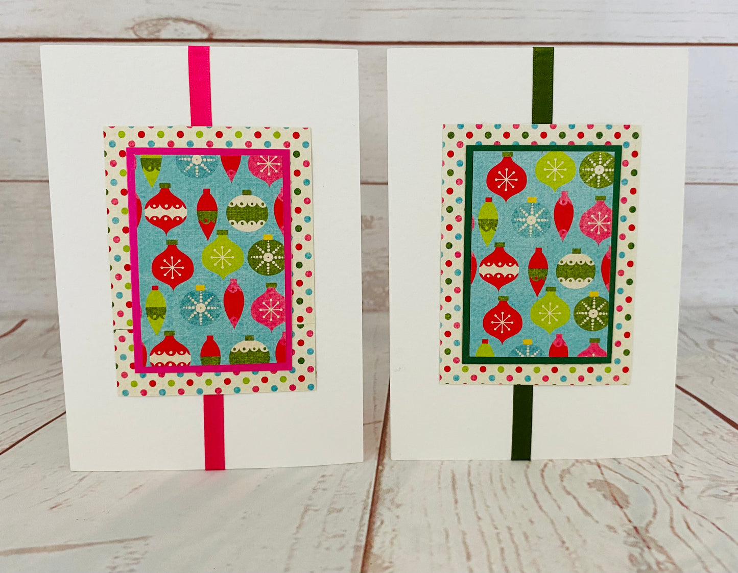 Baubles Handmade Christmas Card