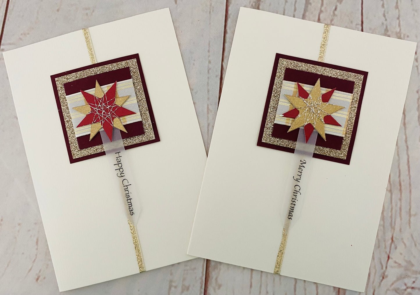 Starburst Handmade Christmas Card