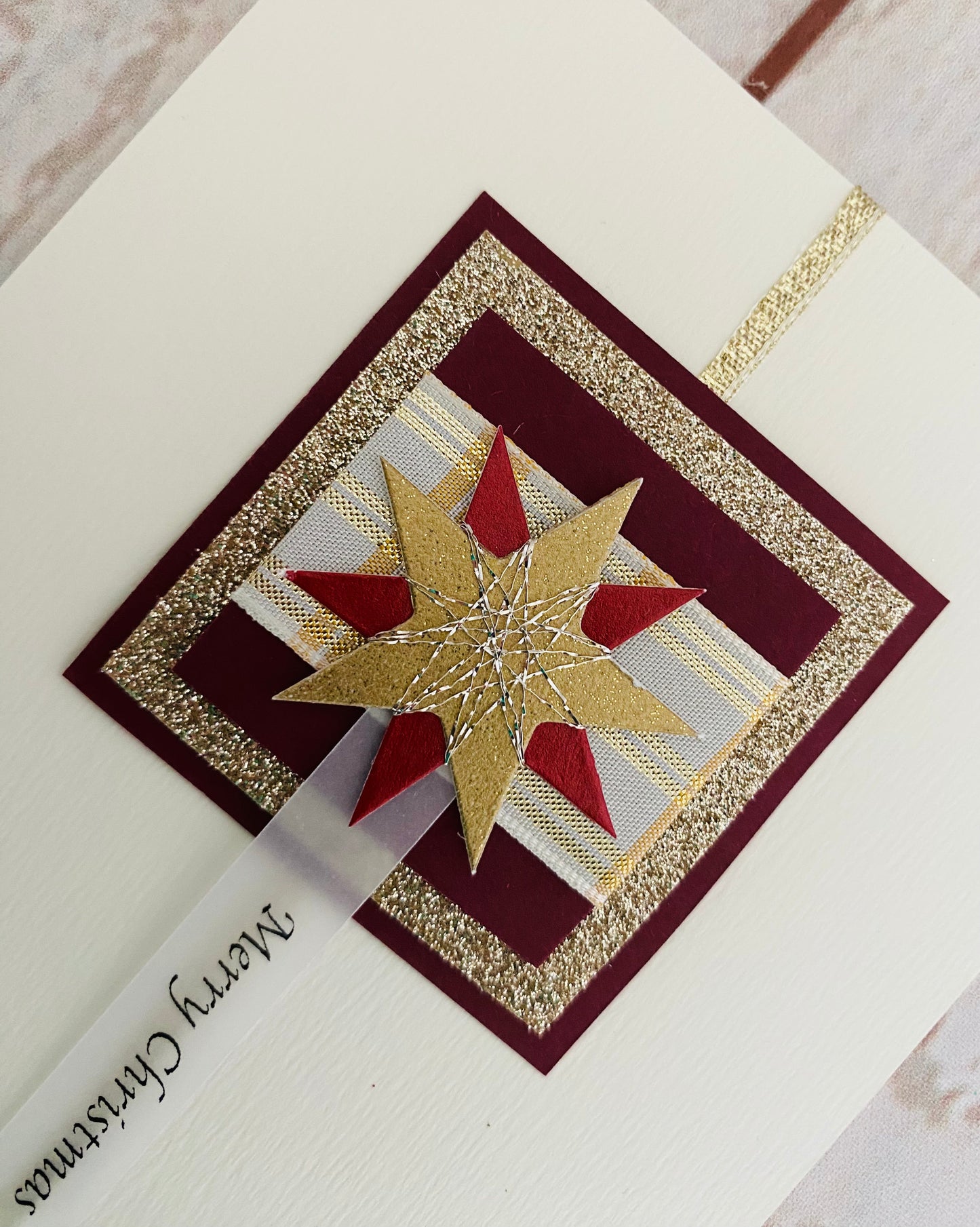 Starburst Handmade Christmas Card