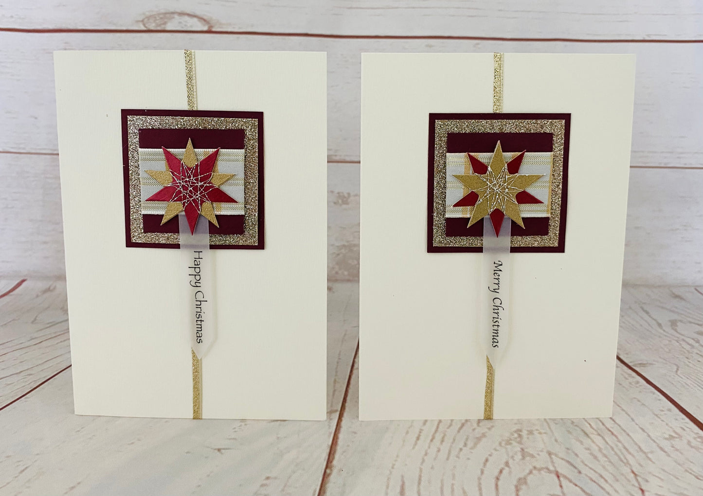 Starburst Handmade Christmas Card