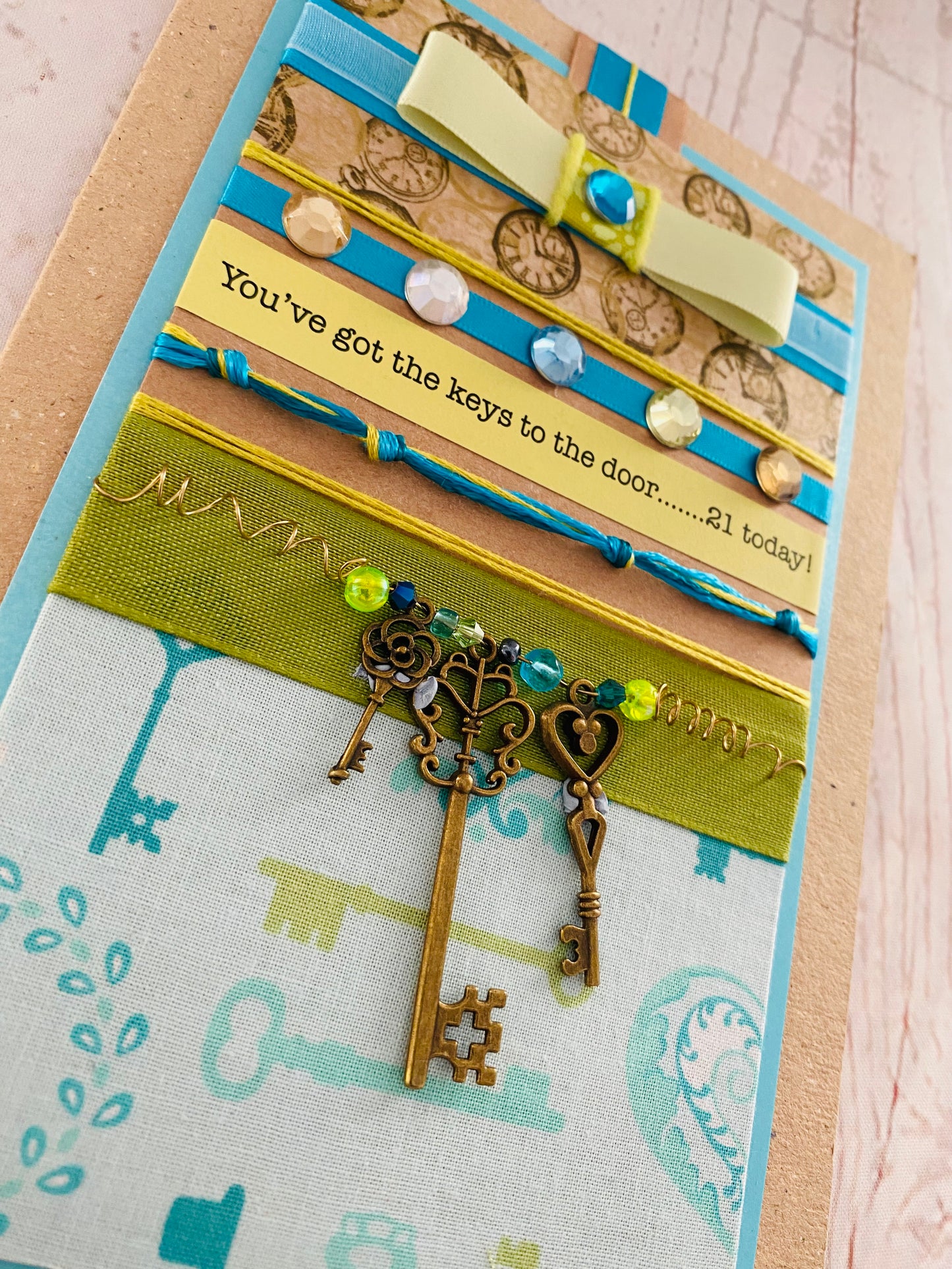 Keys To The Door Handmade Card