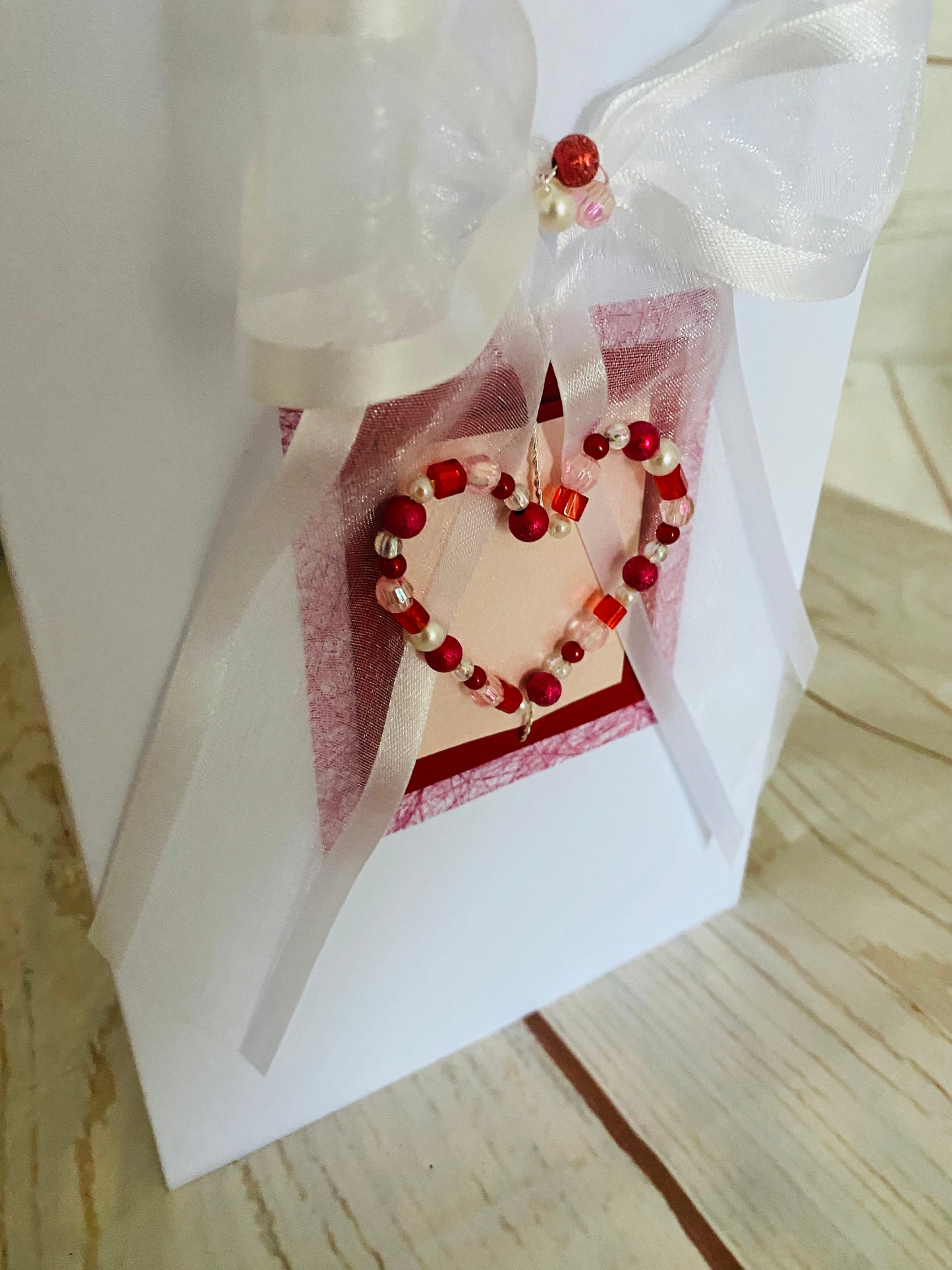 Ruby Heart Handmade Valentine Card