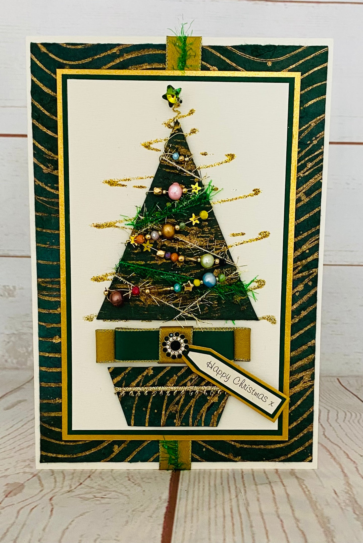 Luxury Garland Tree Handmade Christmas Card ~ LIMITED EDITION
