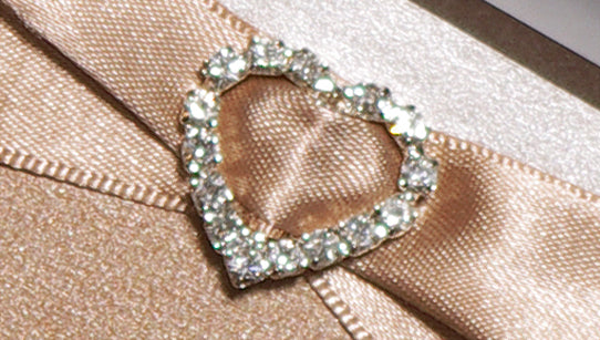Diamanté Heart Handmade Party Invitation