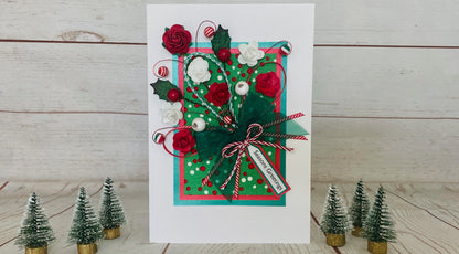 Merry & Bright Bouquet Handmade Card