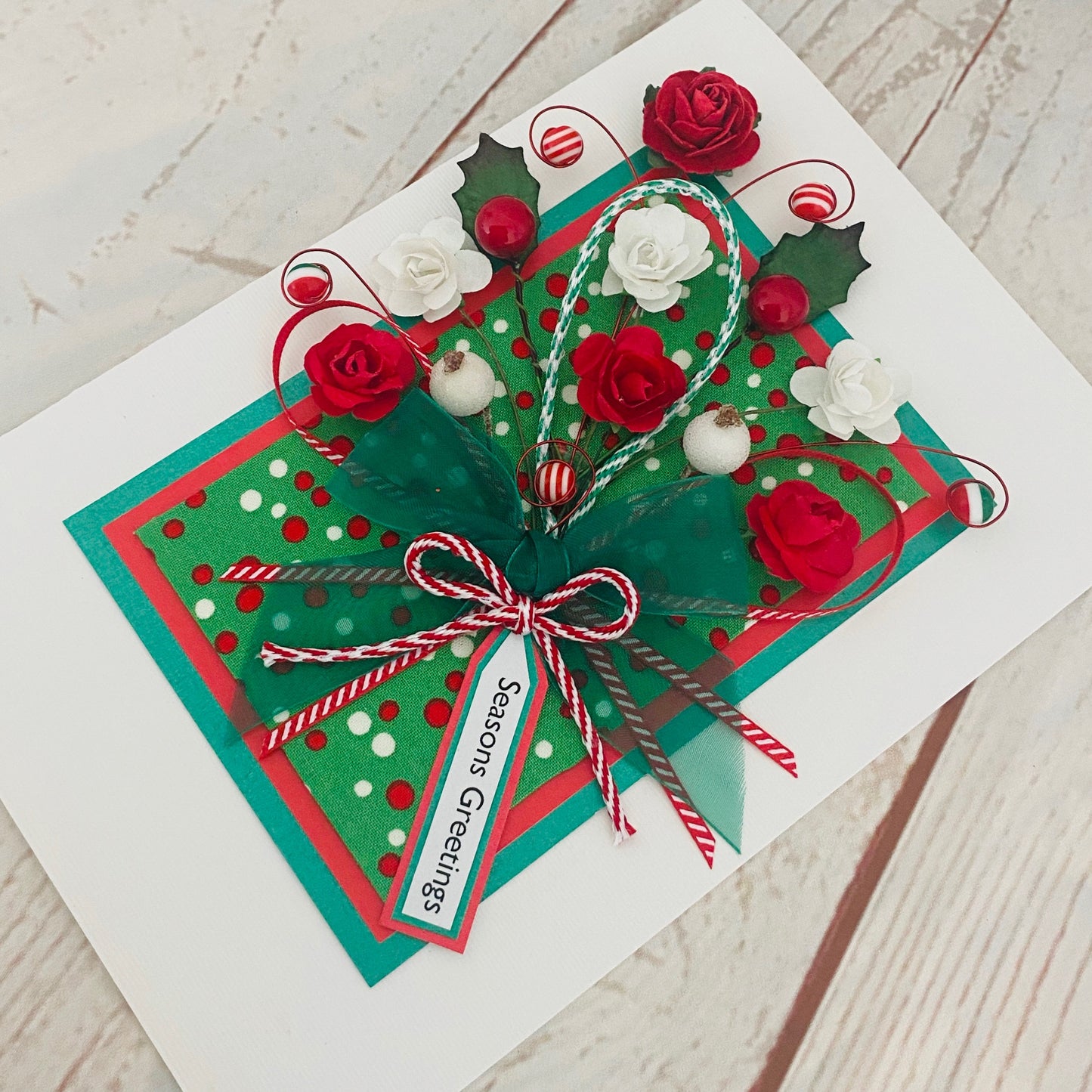 Merry & Bright Bouquet Handmade Card