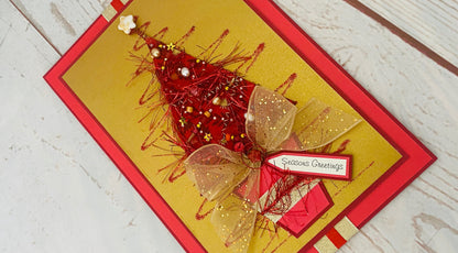 Red & Gold Sparkle Handmade Card