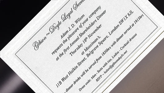 White C6 Business Invitation Cards