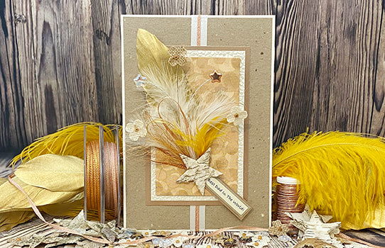 Fantasy Feather Handmade Card