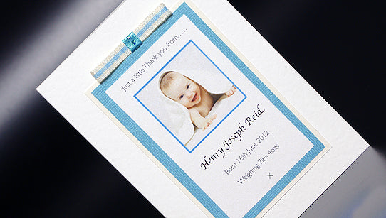 Baby Boy Personalised Photo Handmade Card