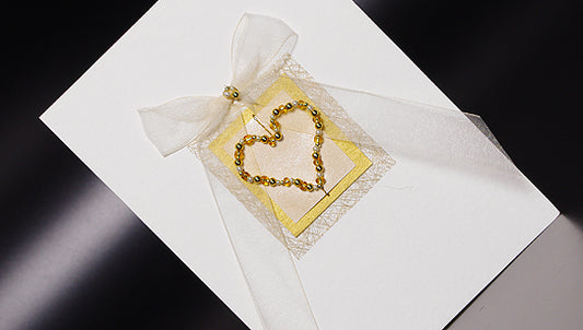 Gold Heart Handmade Card