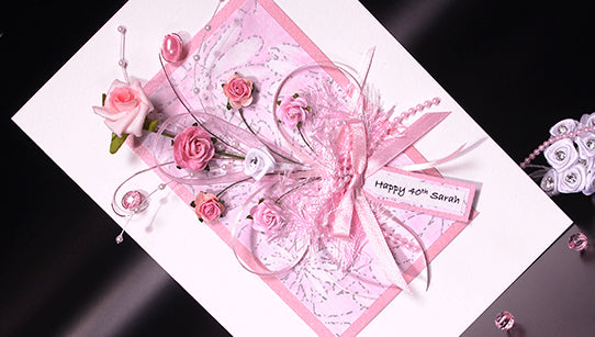 Pastel Pink Bouquet Handmade Card