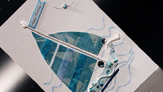 Azure Sailboat Handmade Card