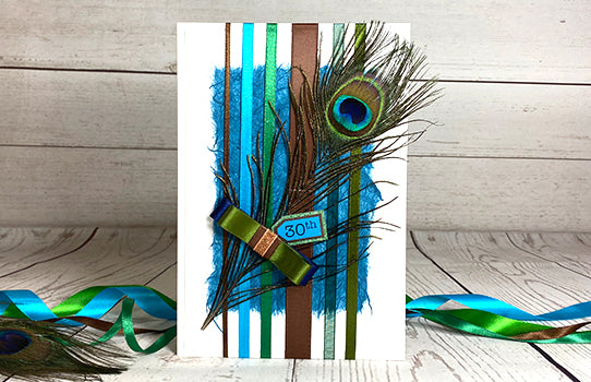 Majestic Peacock Handmade Card