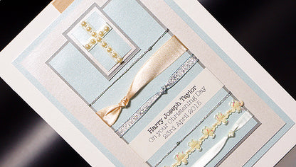 Blue Christening Handmade Card