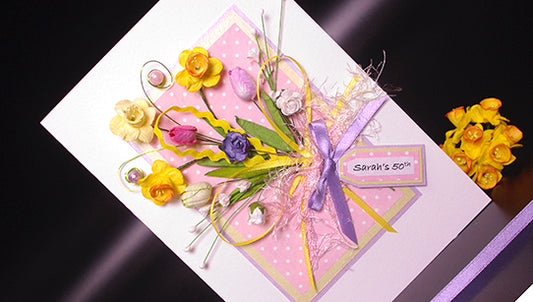 Spring Floral Bouquet Handmade Card