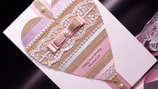 Rustic Pastel Heart Handmade Card