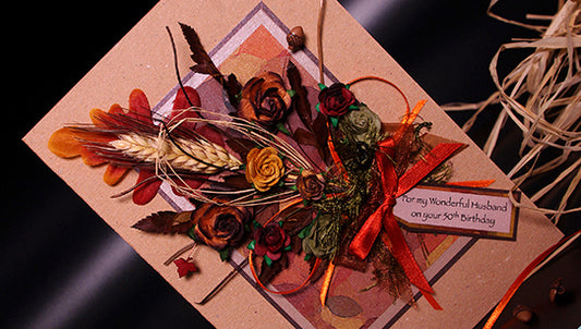 Autumn Harvest Bouquet Handmade Card