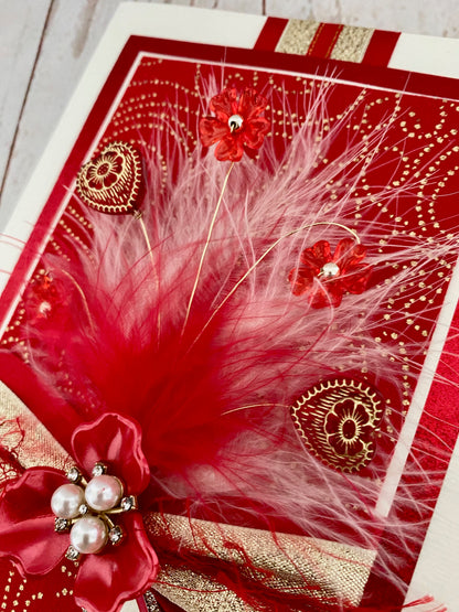 Scarlet Cherish Handmade Card