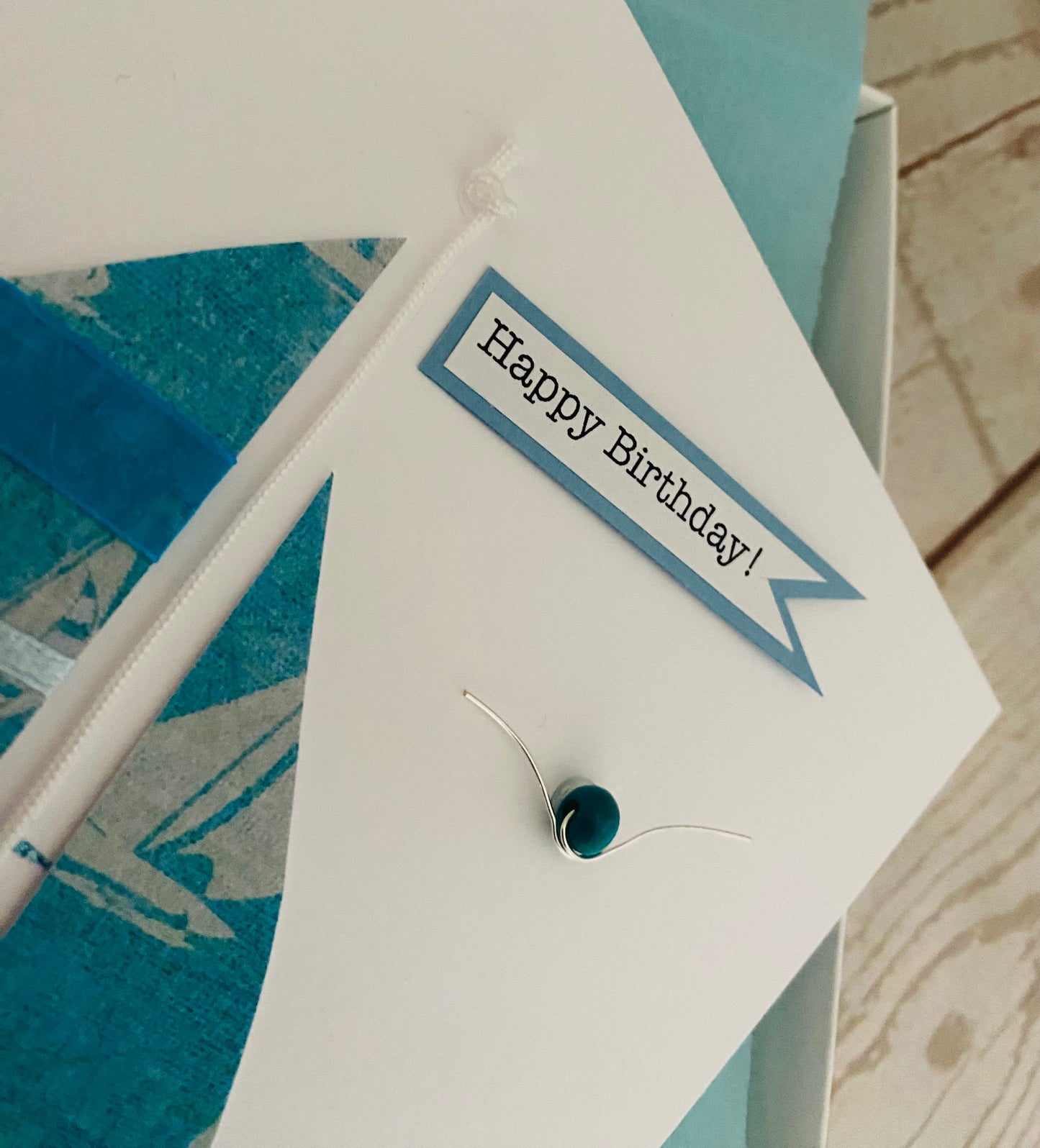 Azure Sailboat Handmade Card