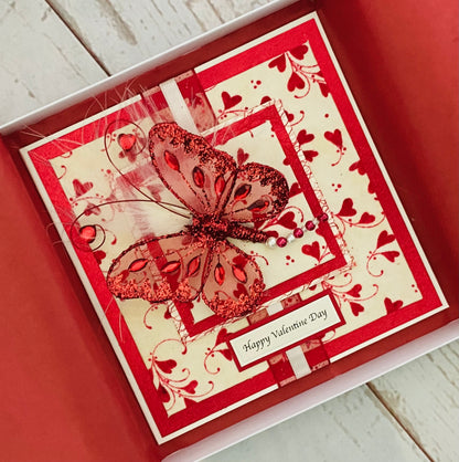 Red Butterfly Handmade Card