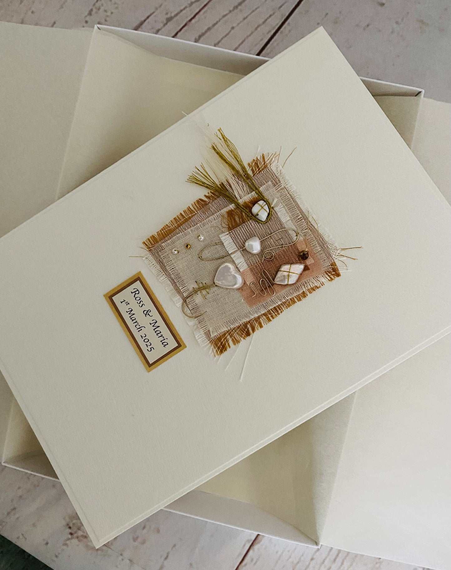 Luxurious Love Heart Handmade Card